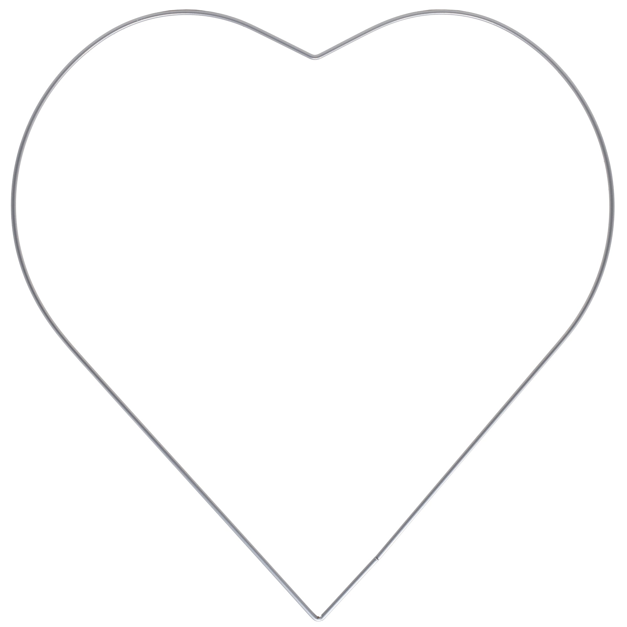 Metallherz silber - 35 cm
