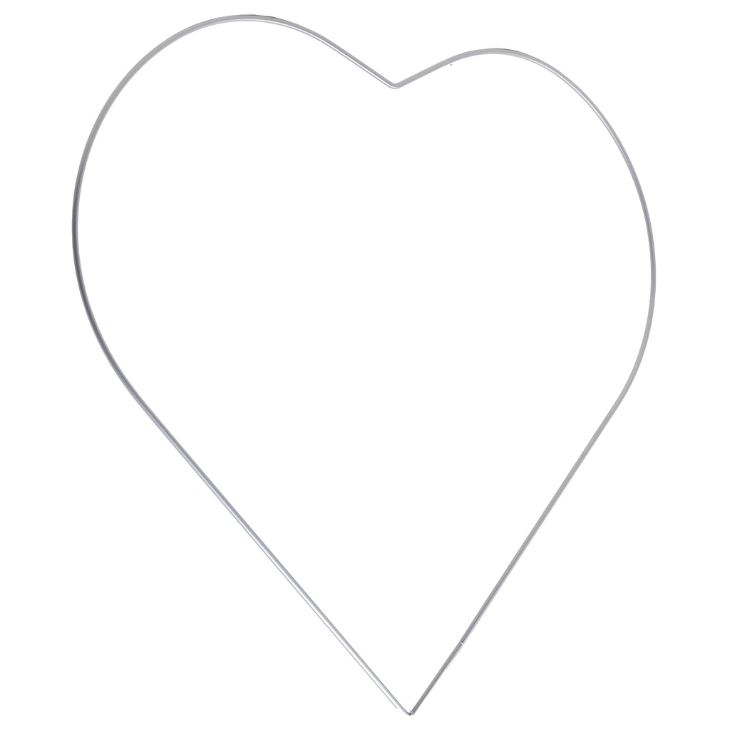 Metallherz silber - 35 cm