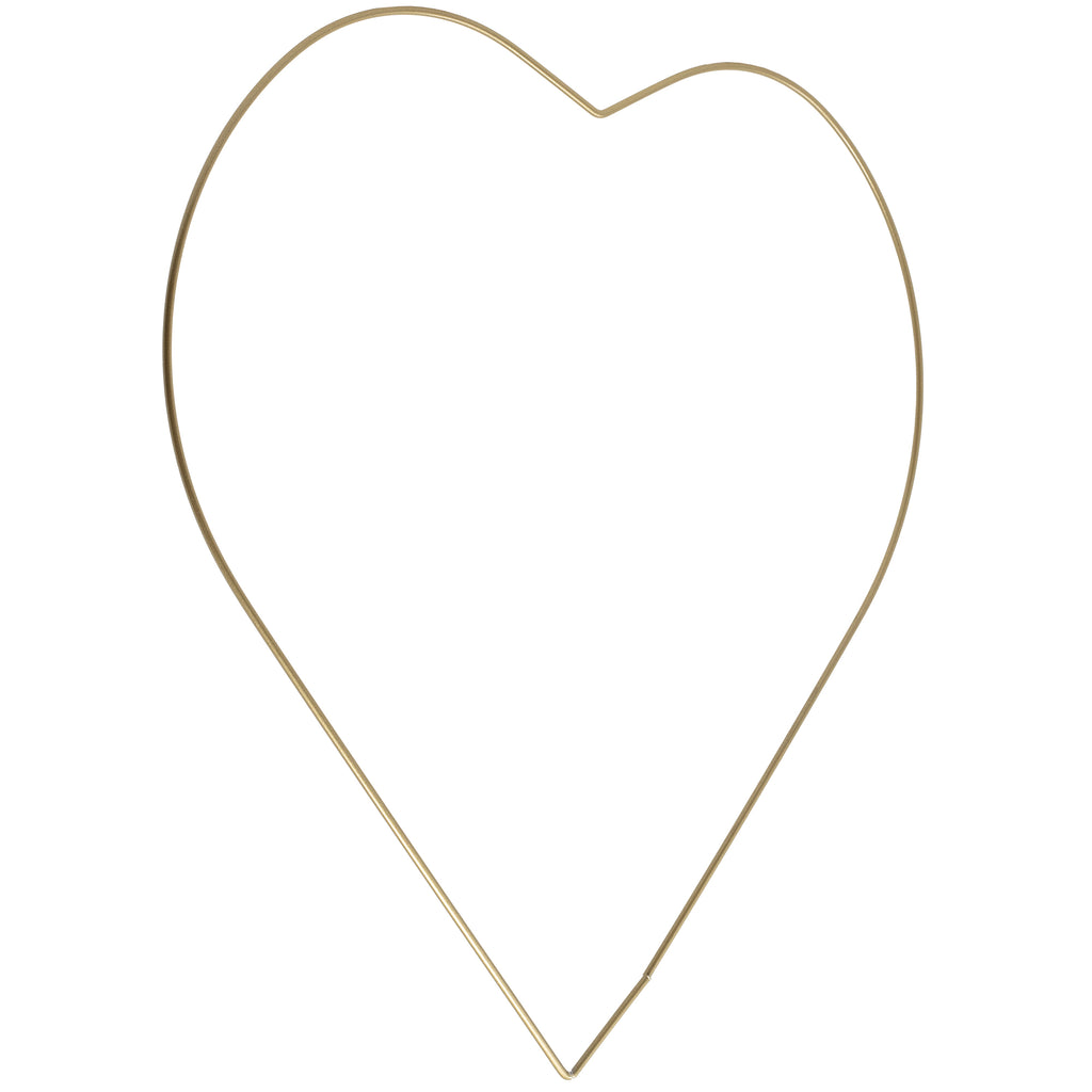 Metallherz gold - 35 cm