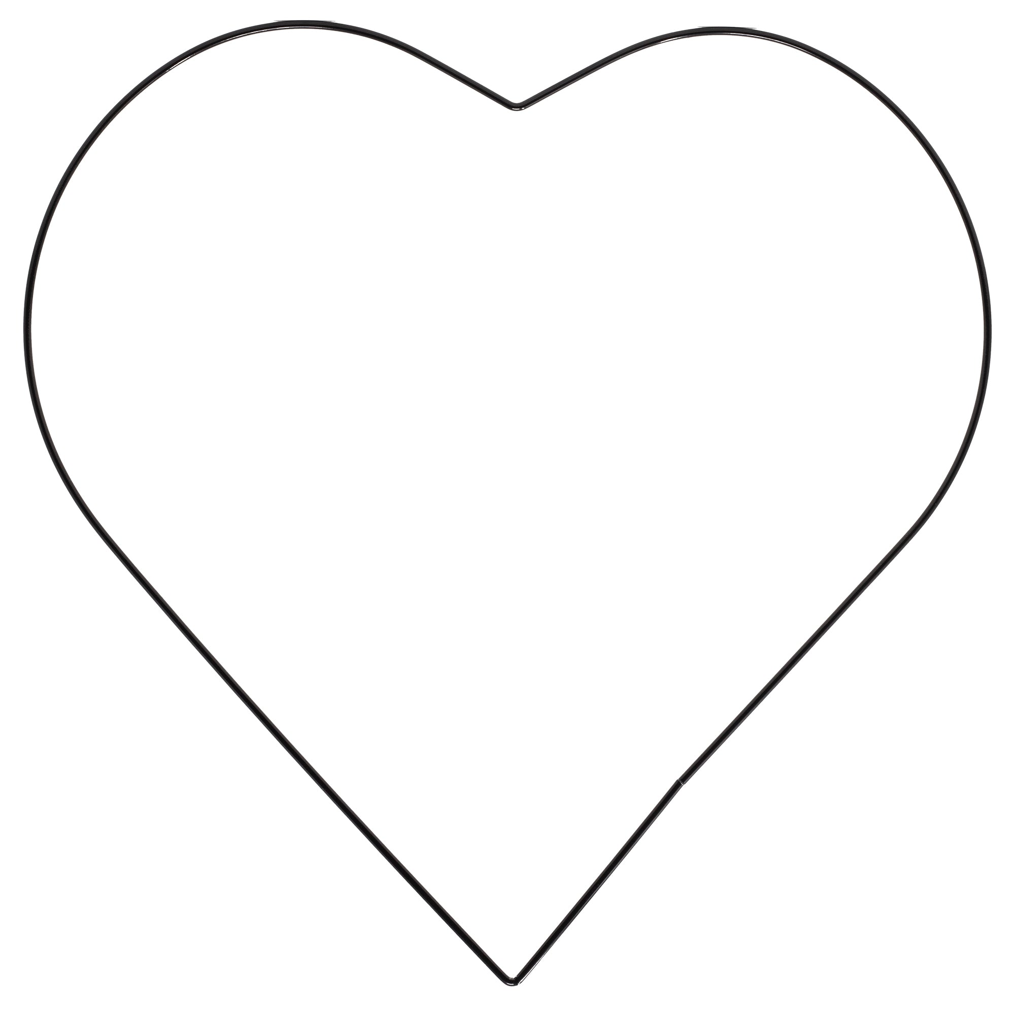 Metallherz schwarz - 35 cm