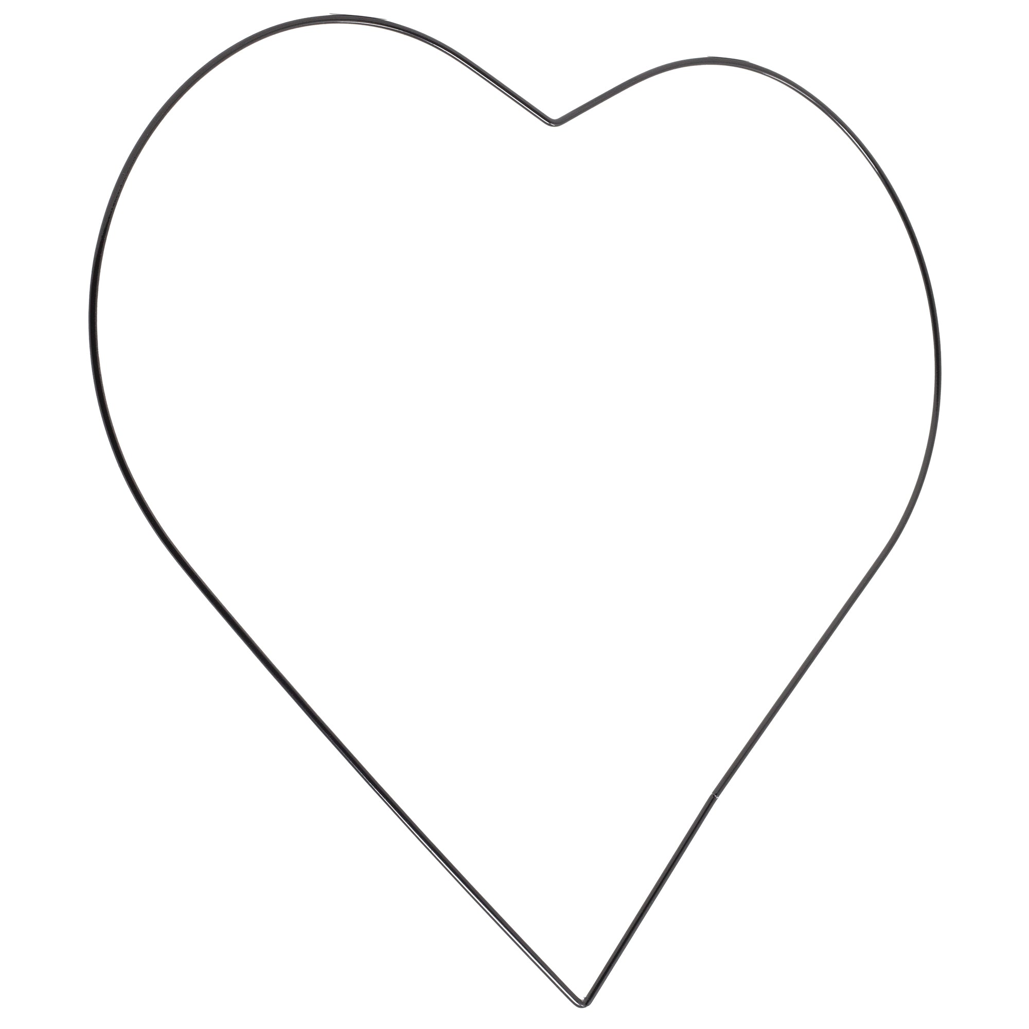 Metallherz schwarz - 35 cm