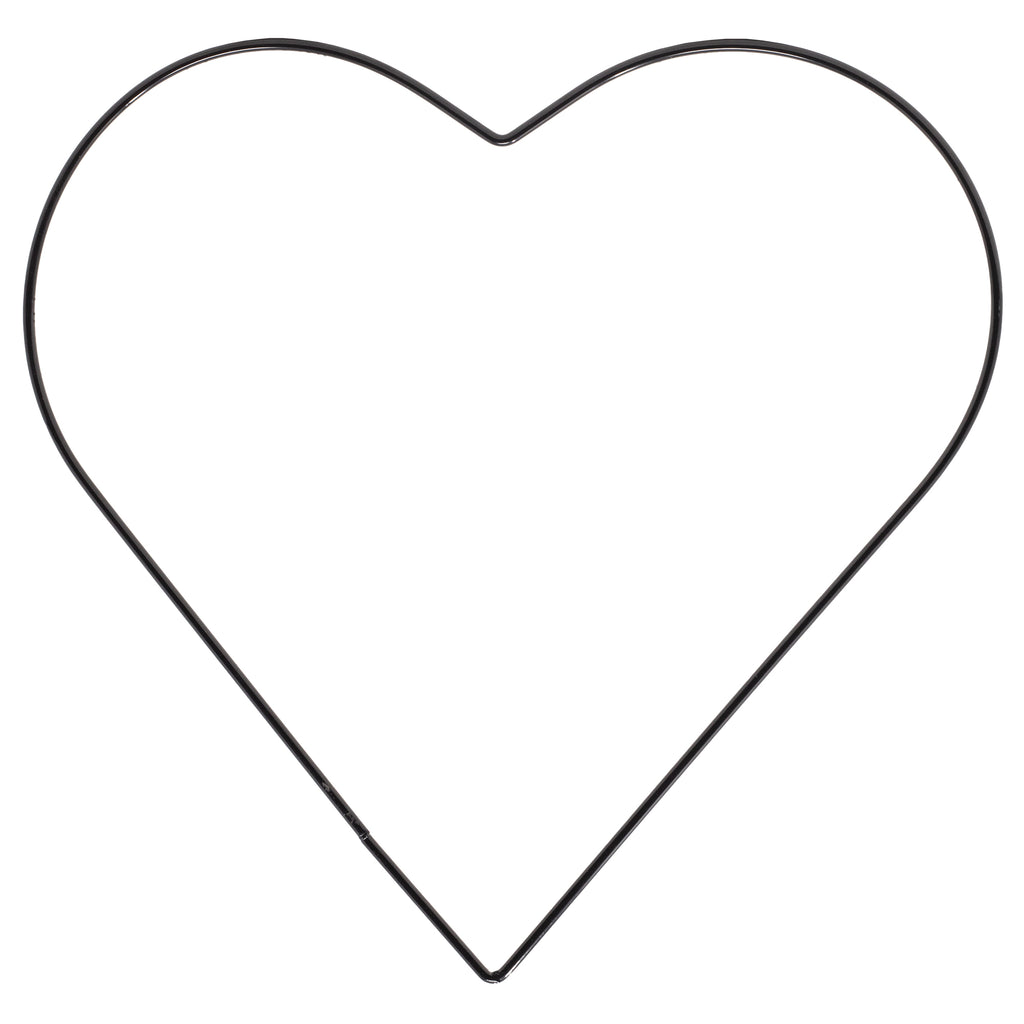 Metallherz schwarz - 25 cm