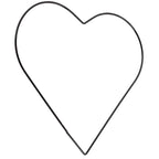 Metallherz schwarz - 25 cm