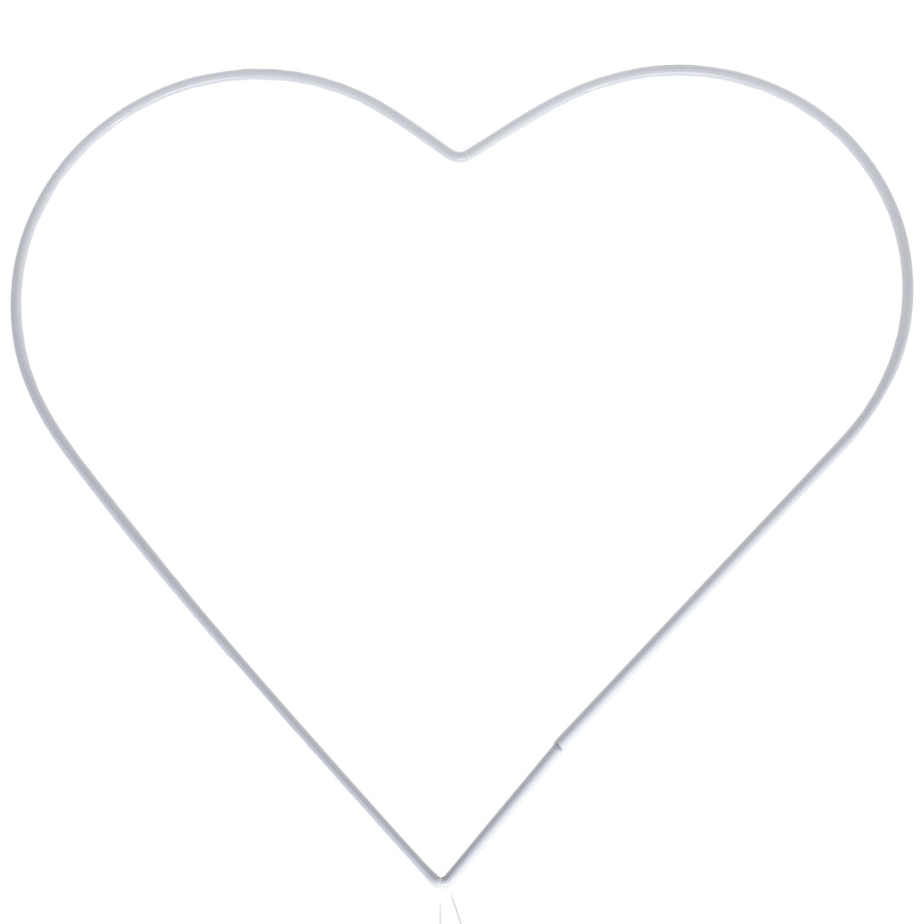 Metallherz weiß - 25 cm