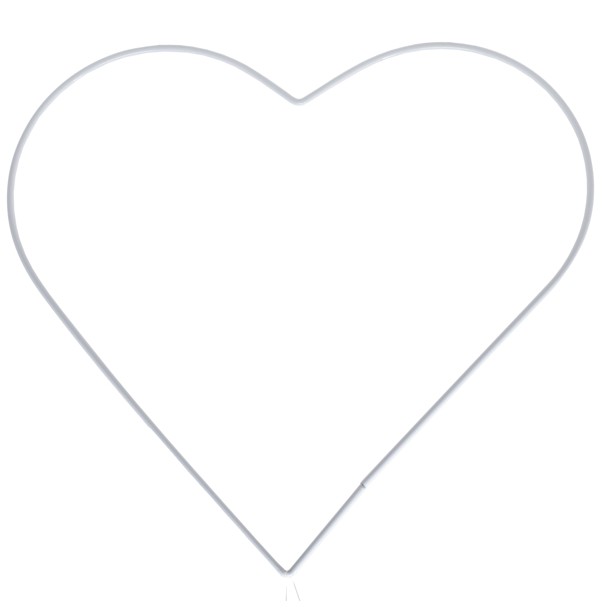 Metallherz weiß - 25 cm