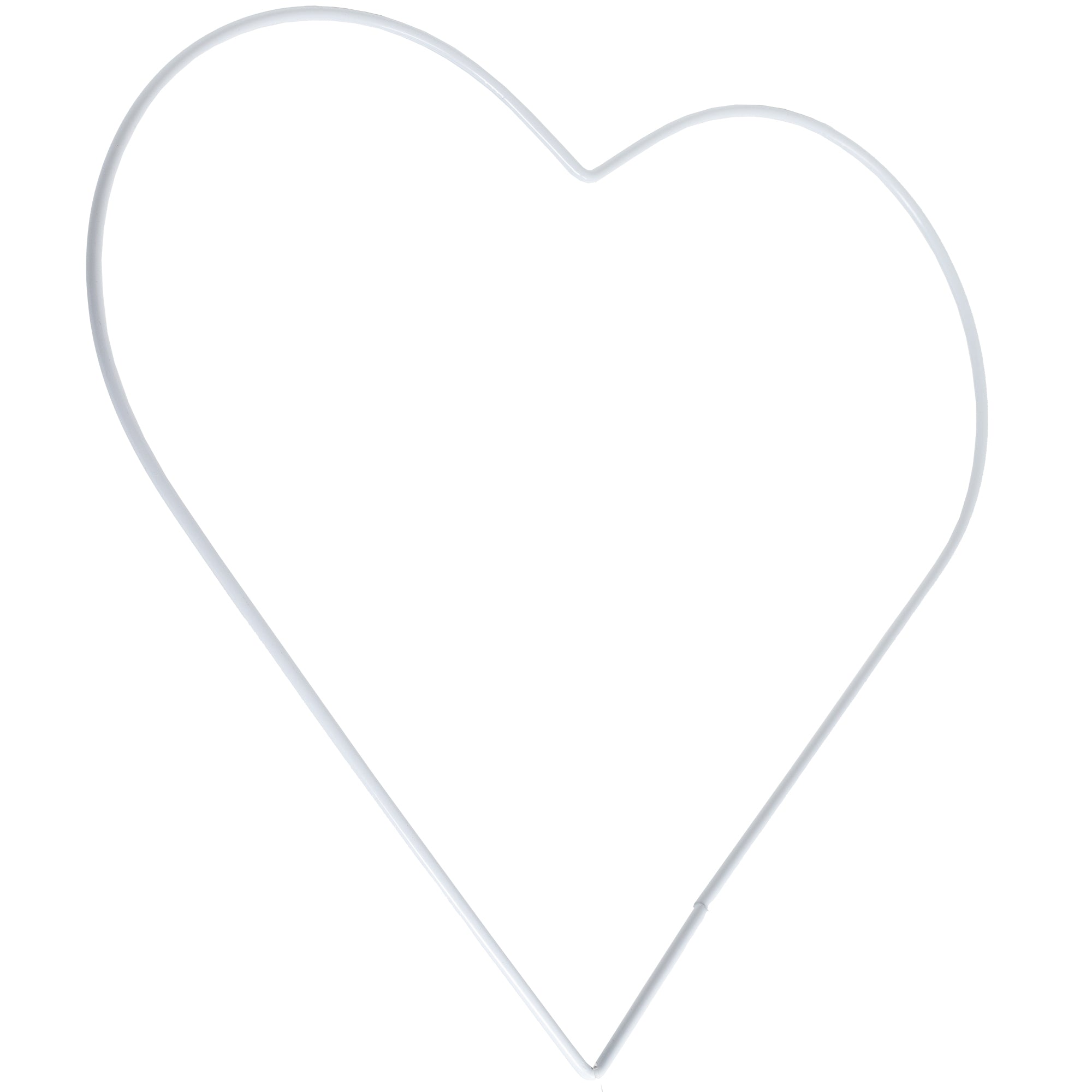 Metallherz weiß - 25 cm