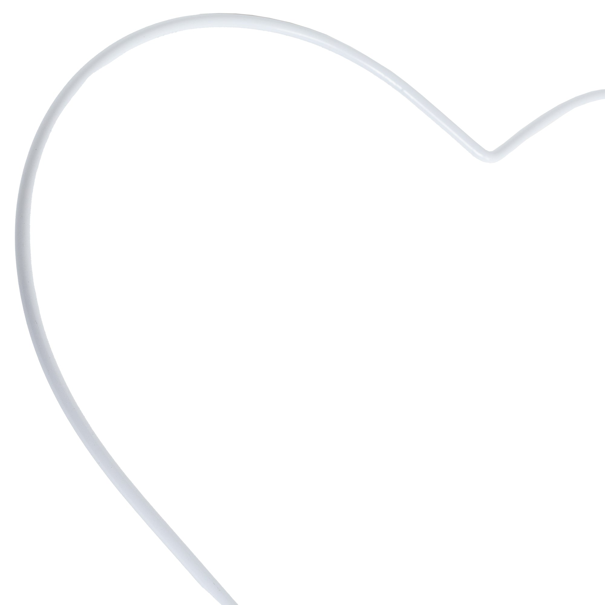 Metallherz weiß - 25 cm