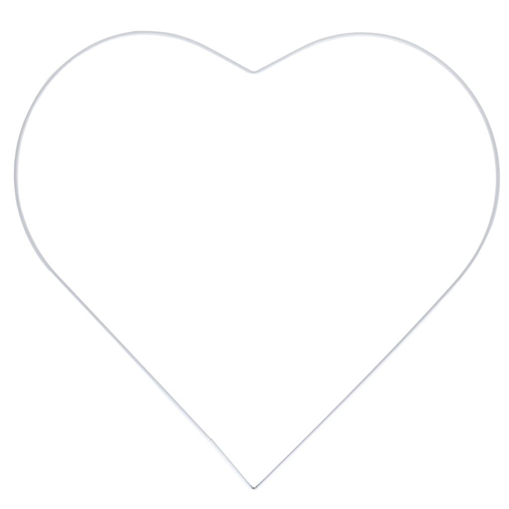 Metallherz weiß - 35 cm