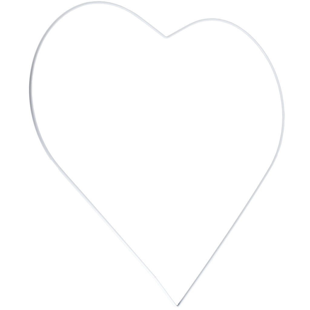 Metallherz weiß - 35 cm