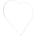 Metallherz weiß - 35 cm