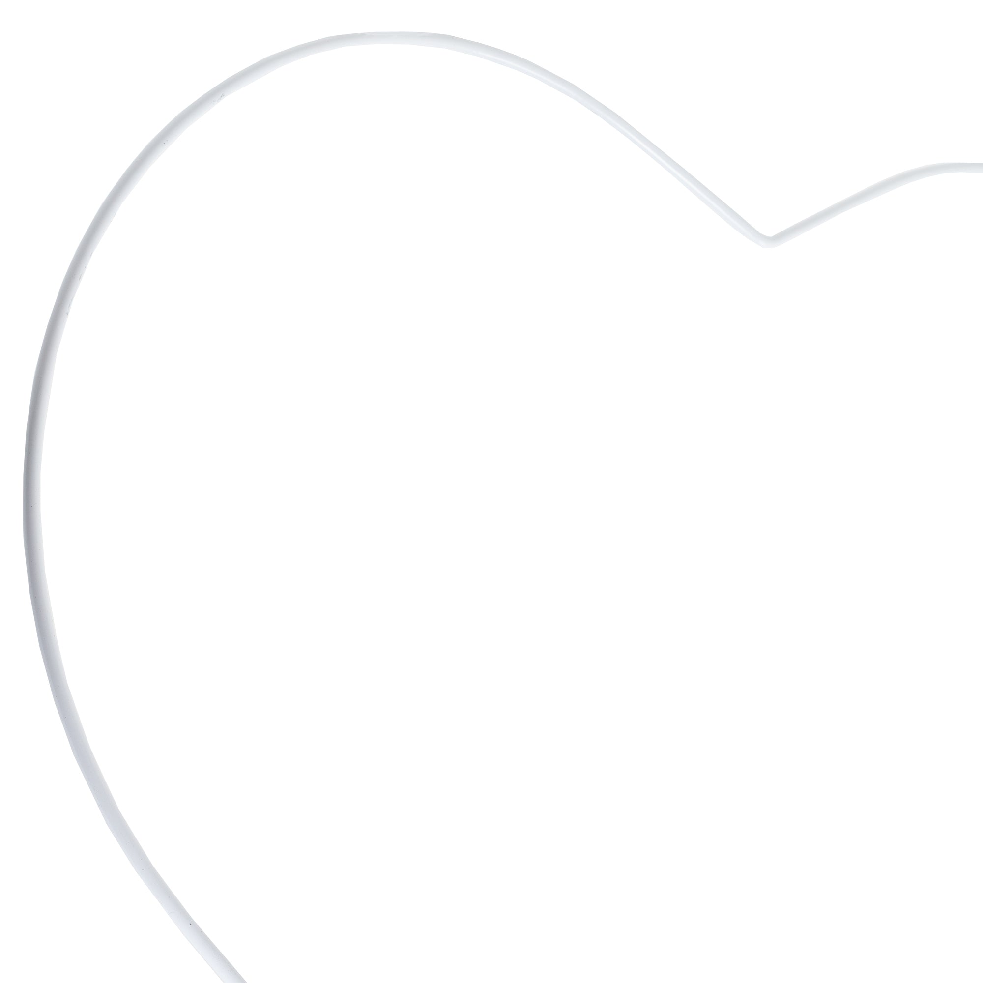 Metallherz weiß - 35 cm