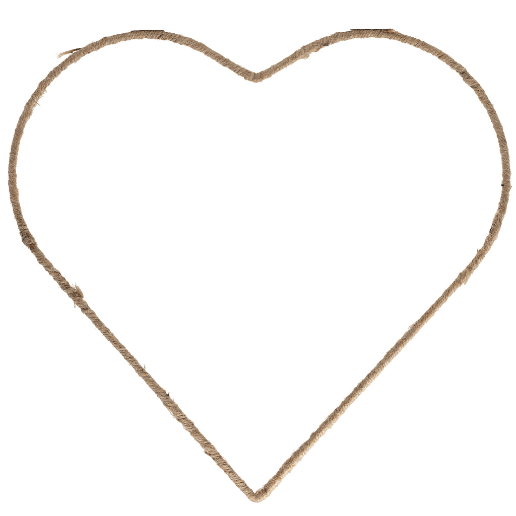 Metallherz natur - 35 cm