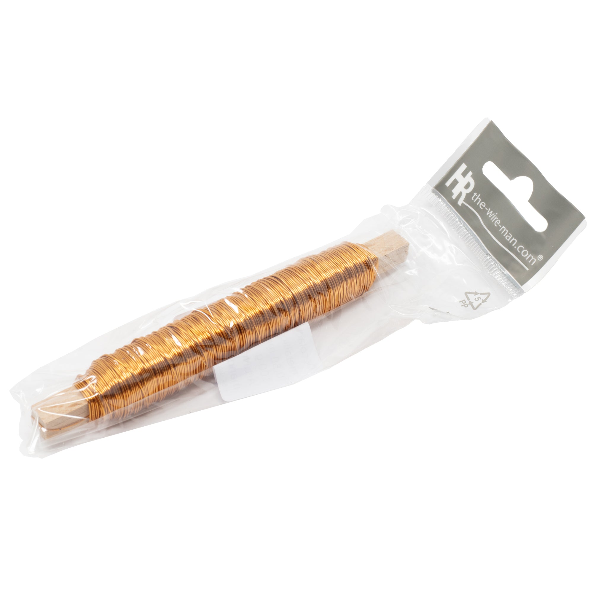 Decolackdraht auf Holzstab - mandarin - 0,50 mm, 50 m, 100 g