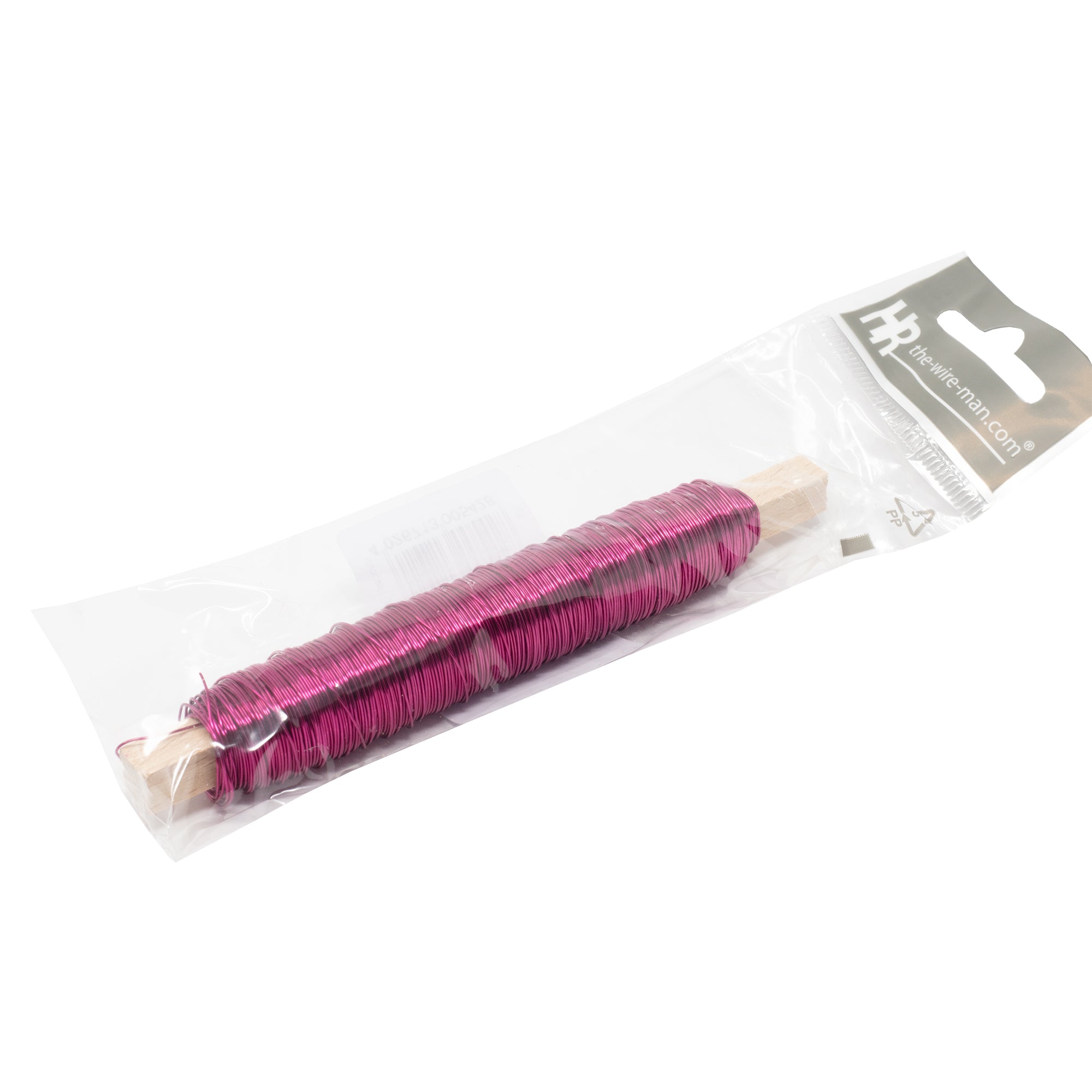 Decolackdraht auf Holzstab - pink - 0,50 mm, 50 m, 100 g