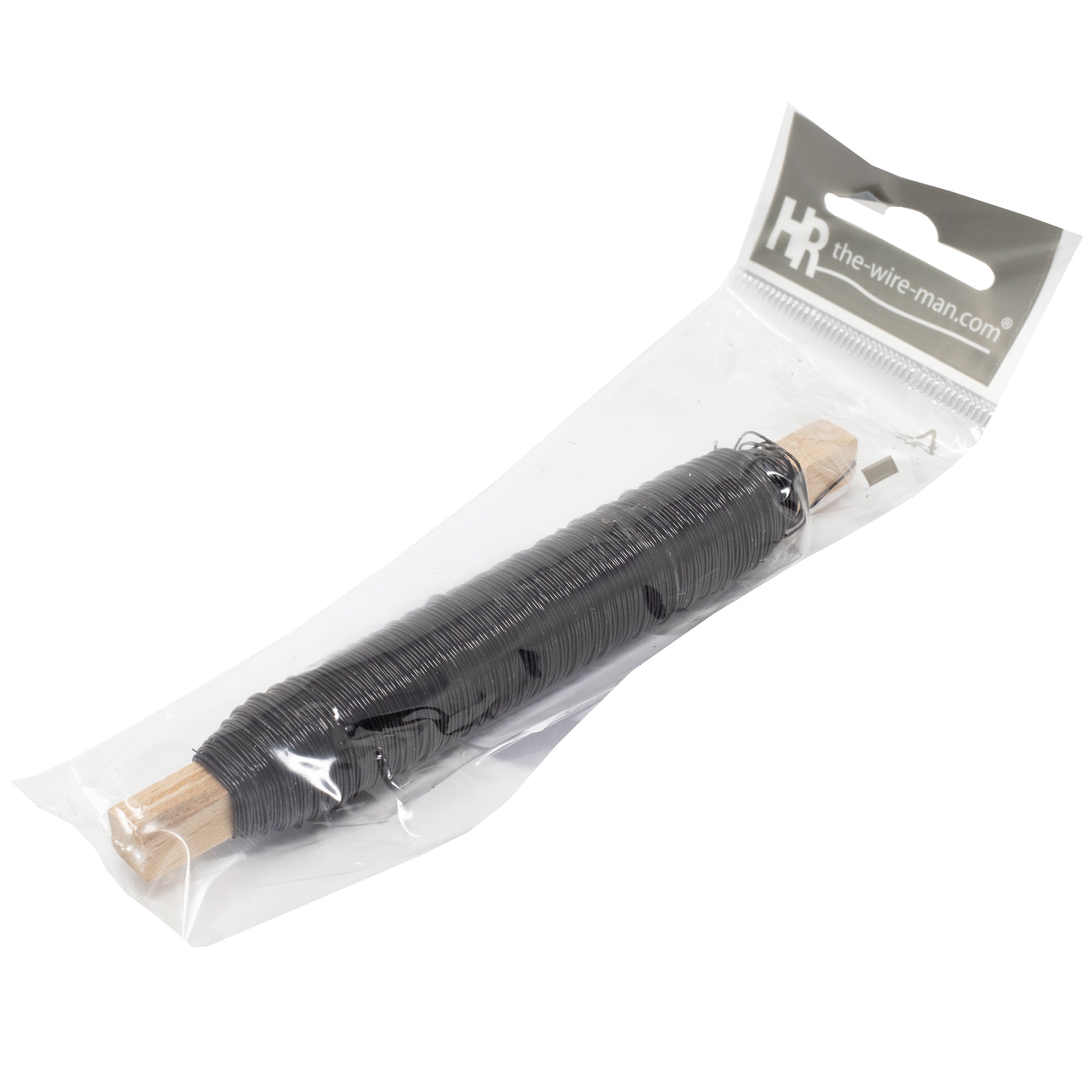 Decolackdraht auf Holzstab - schwarz - 0,50 mm, 50 m, 100 g