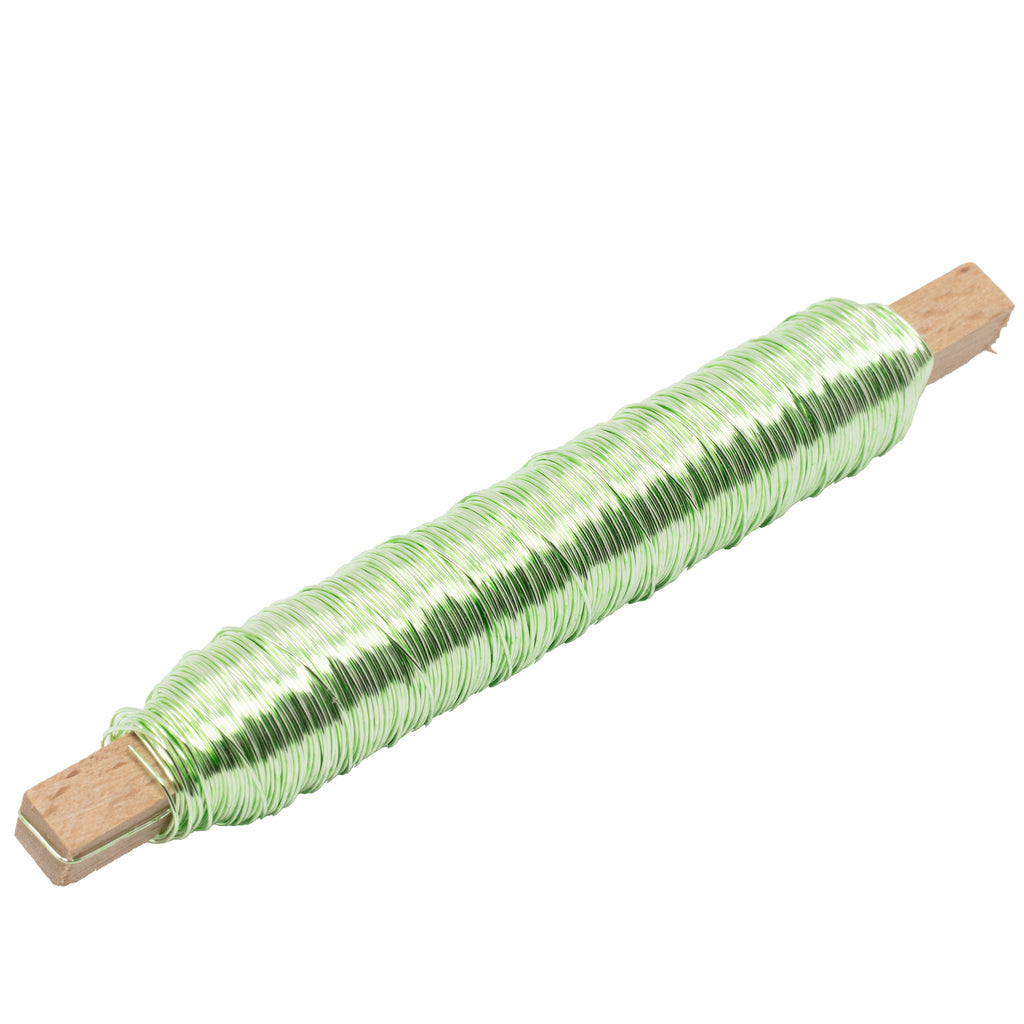 Decolackdraht auf Holzstab - mintgrün - 0,50 mm, 50 m, 100 g