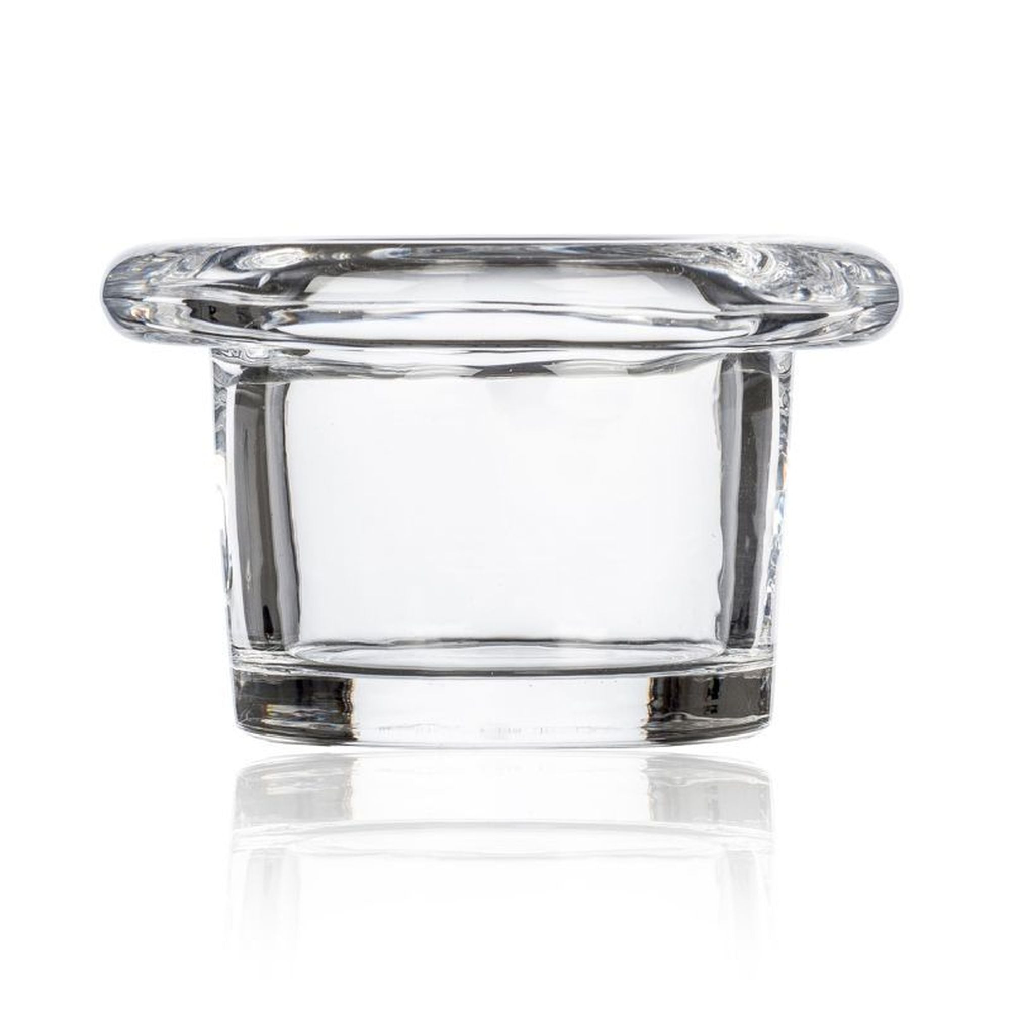 SHINE candle holder edge - Glas, klar - Höhe: 4,8 cm, Ø 7,6 cm