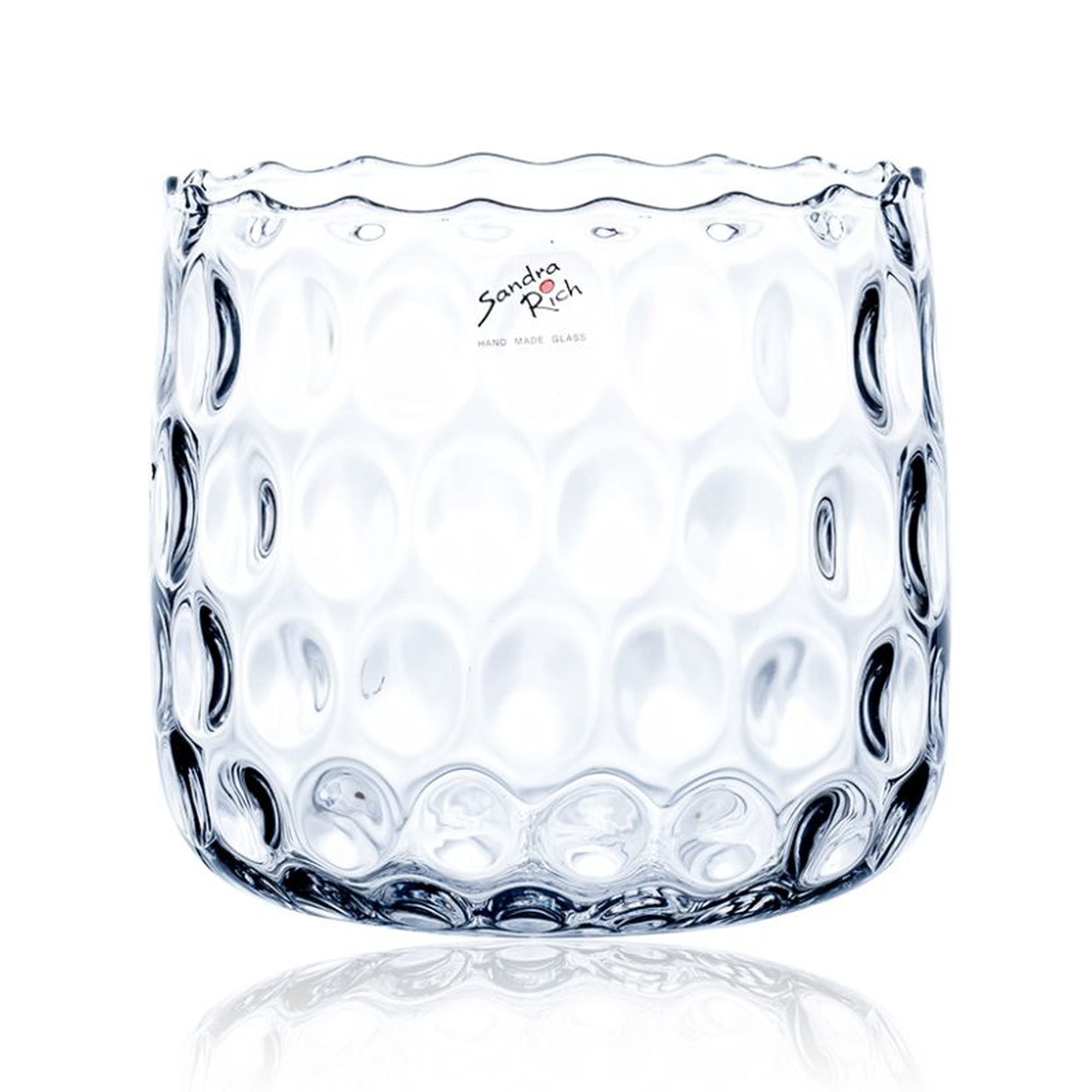 GALAXIE vase optic - Glas, klar - Höhe: 16,0 cm, Ø 17,5 cm