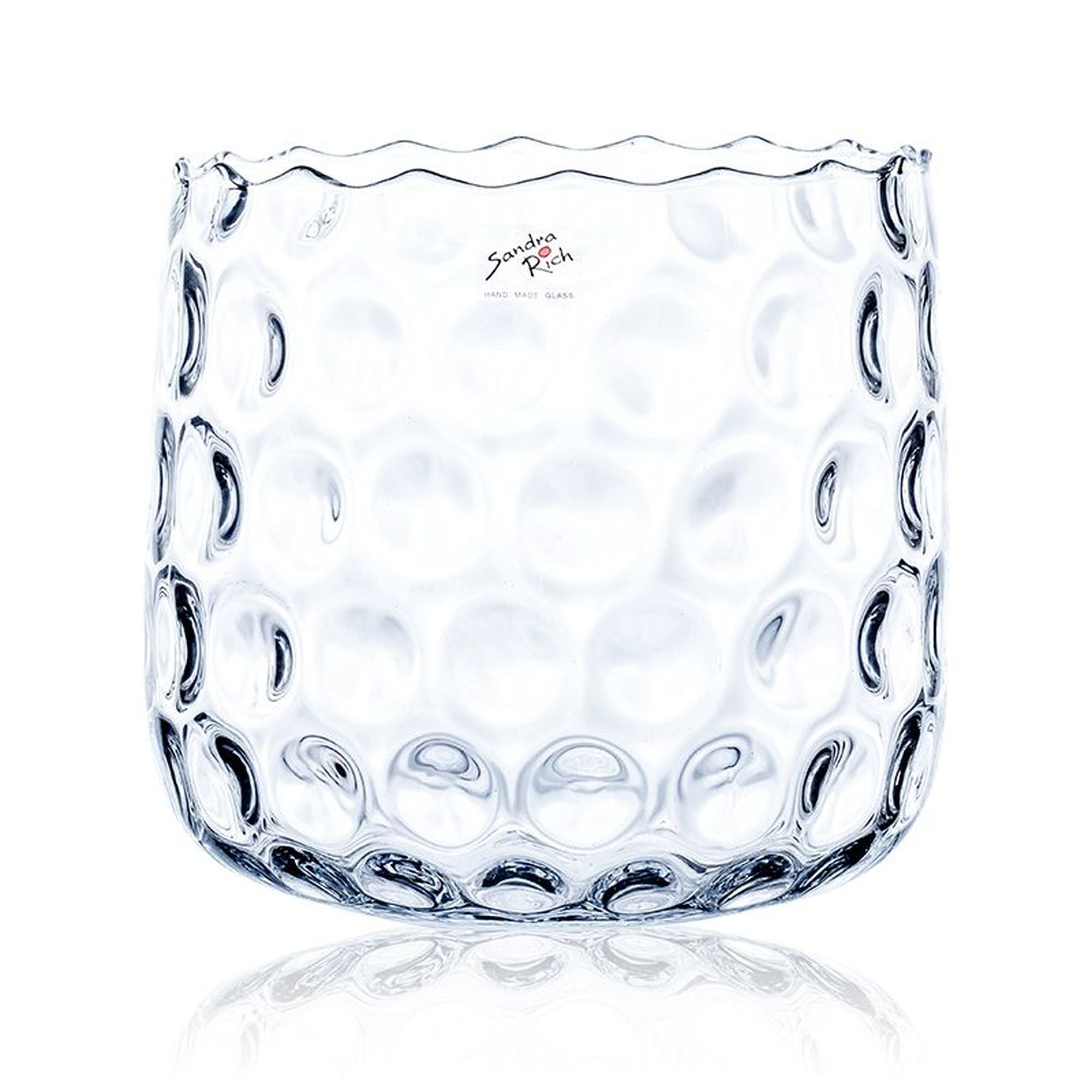 GALAXIE vase optic - Glas, klar - Höhe: 20,0 cm, Ø 21,5 cm