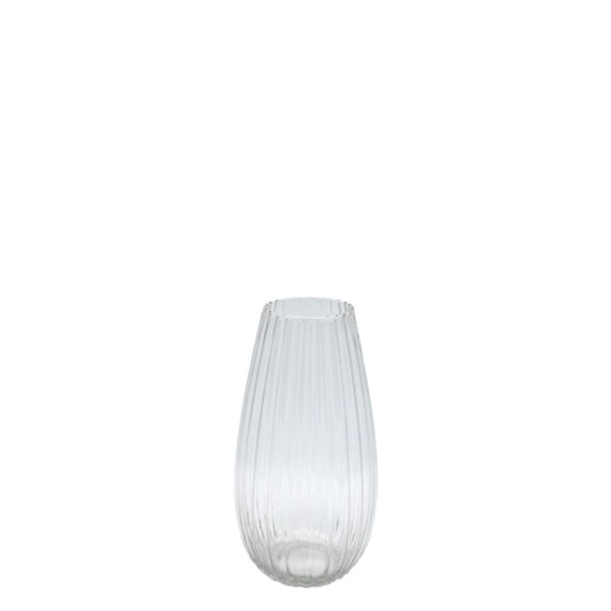 STONE glass vase XS small - Glas, klar - Höhe: 20,0 cm, Ø 11,0 cm