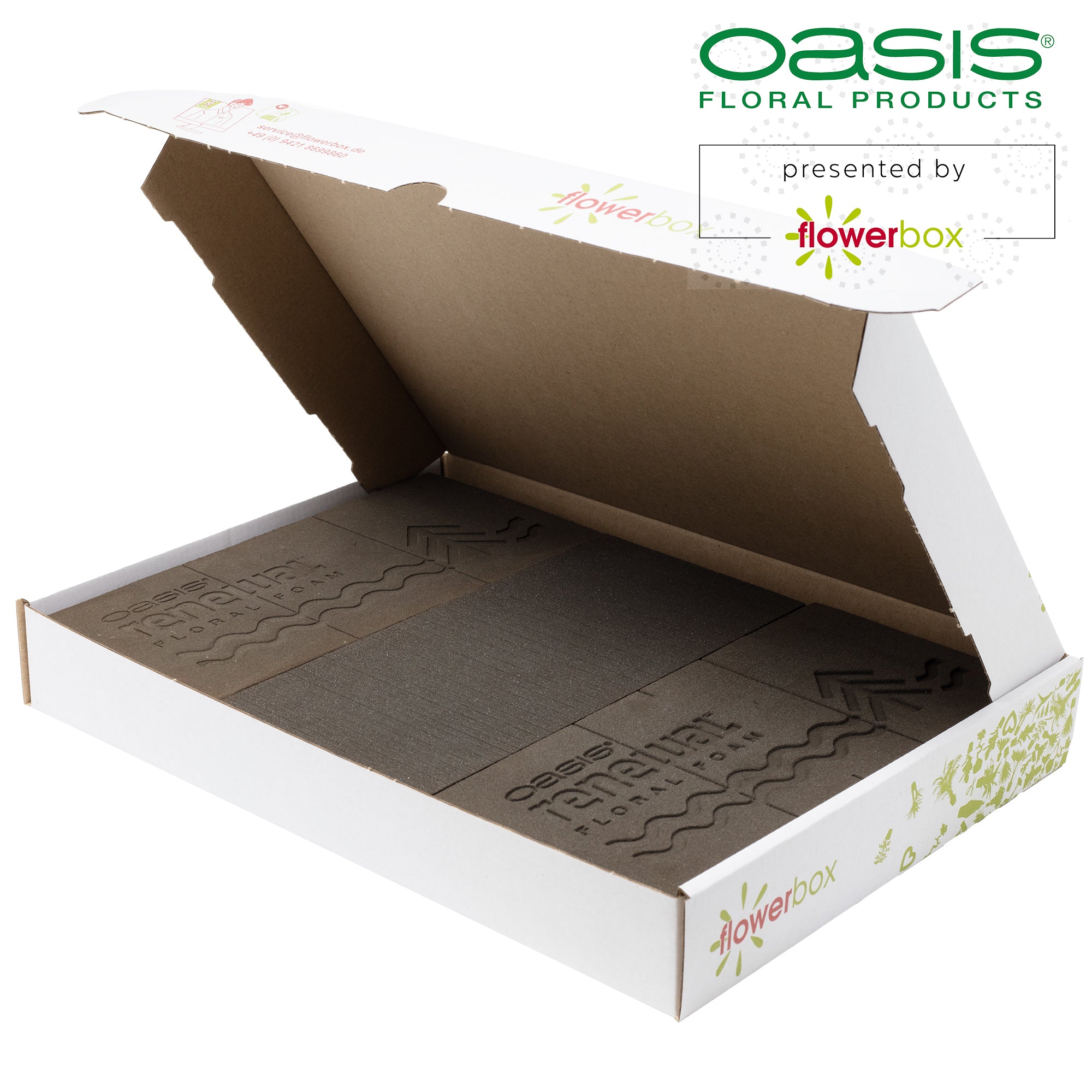 3x Original OASIS® Renewal™ Steckschaum aus pflanzlichen, biobasierten Rohstoffen - Steckmasse Blumen - Nasssteckschaum Hochzeit Geburtstag Kirche Ziegelform umweltfreundlich