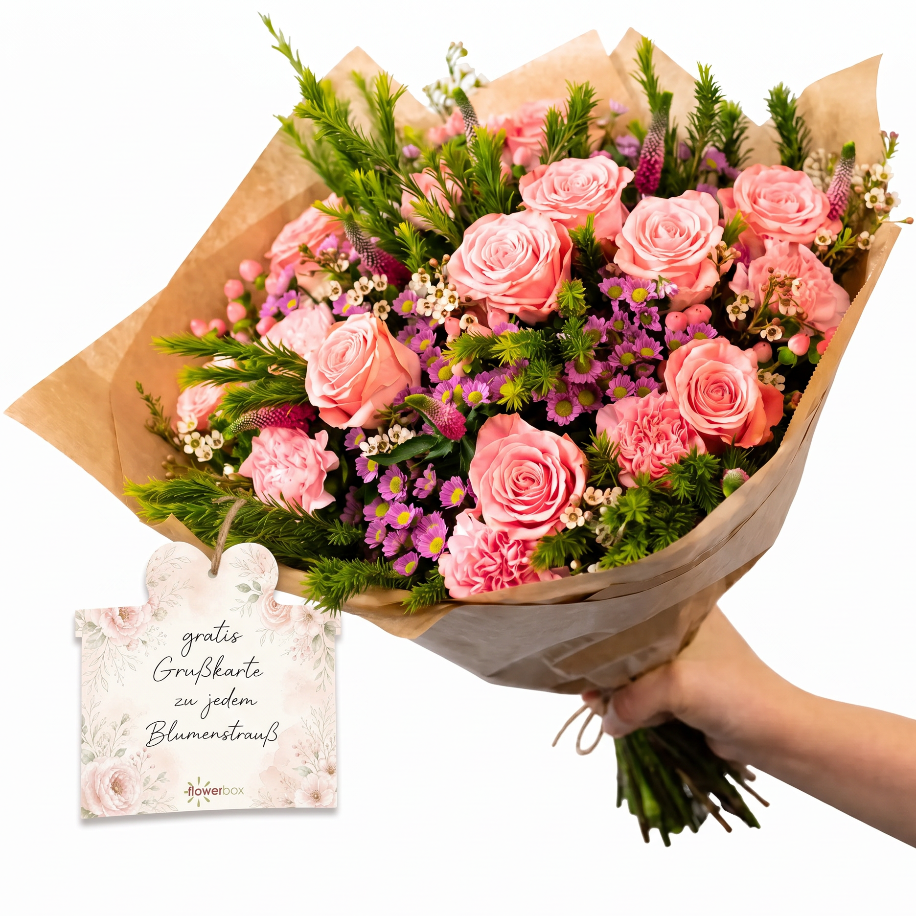 Blumenstrauß 'Garden Romance' - Länge ca. 40-60 cm - Strauß frischer Blumen