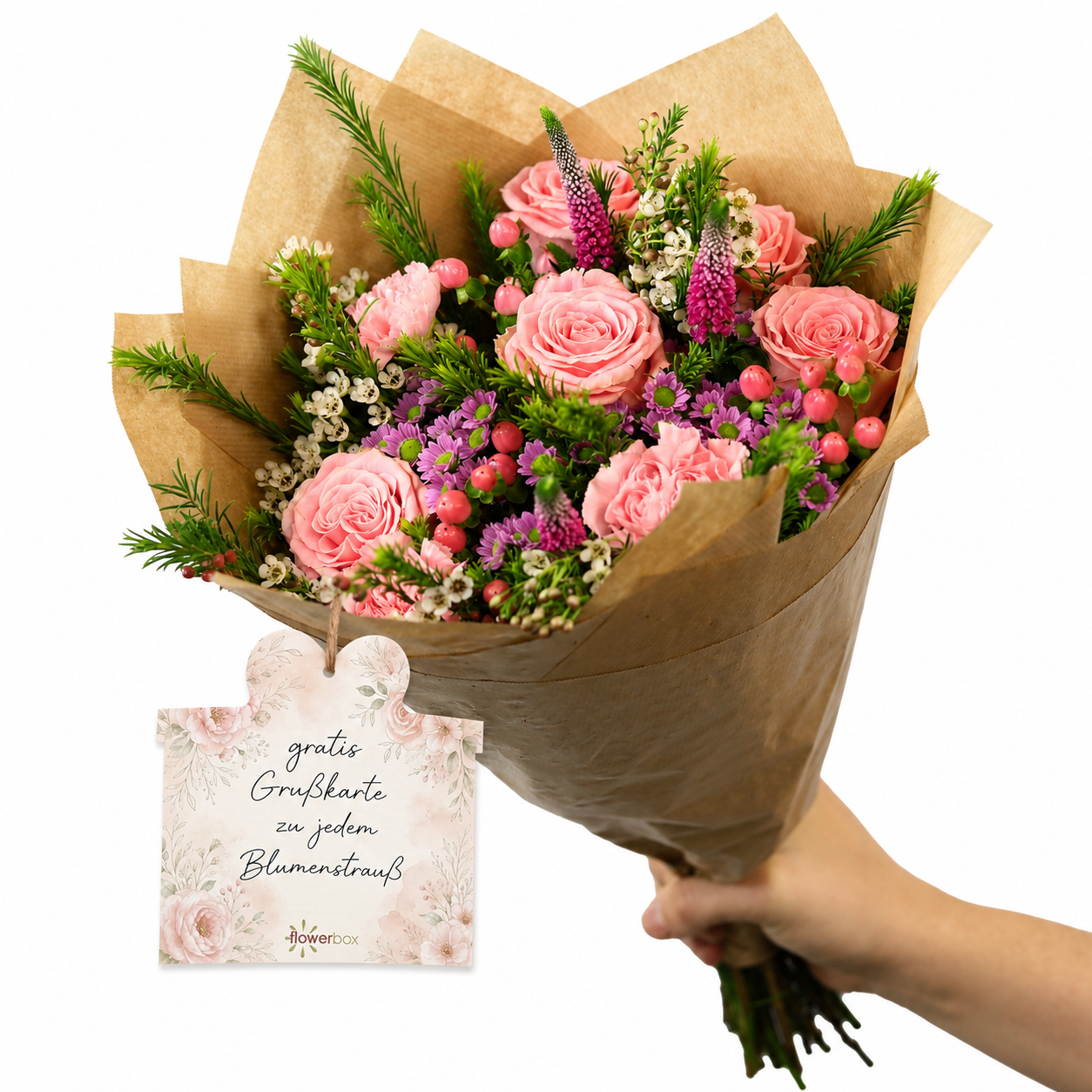 Blumenstrauß 'Garden Romance' - Länge ca. 40-60 cm - Strauß frischer Blumen