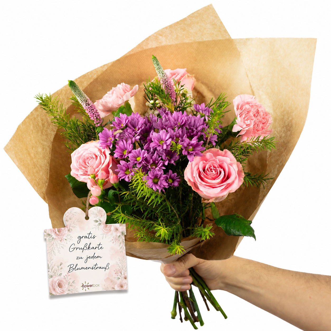 Blumenstrauß 'Garden Romance' - Länge ca. 40-60 cm - Strauß frischer Blumen