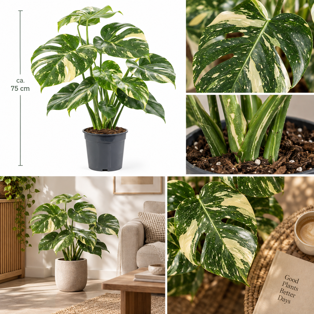 Monstera Deliciosa 'Thai Constellation' ca. 75 cm – Topf Ø 19 cm