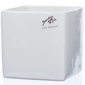 CUBE square porcelain vase - weiß - 14x14x14cm - Porzellan