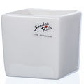 CUBE square porcelain vase - weiß - 12x8x8cm - Porzellan