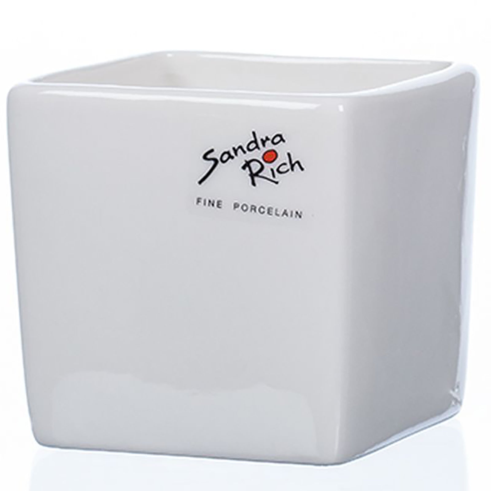 CUBE square porcelain vase - weiß - 12x8x8cm - Porzellan