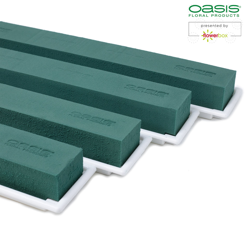 Décoration de table OASIS® Maxi - 48 x 9 x 5 cm - 4 pièces - blanc