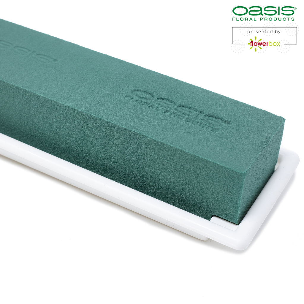 Décoration de table OASIS® Maxi - 48 x 9 x 5 cm - 4 pièces - blanc