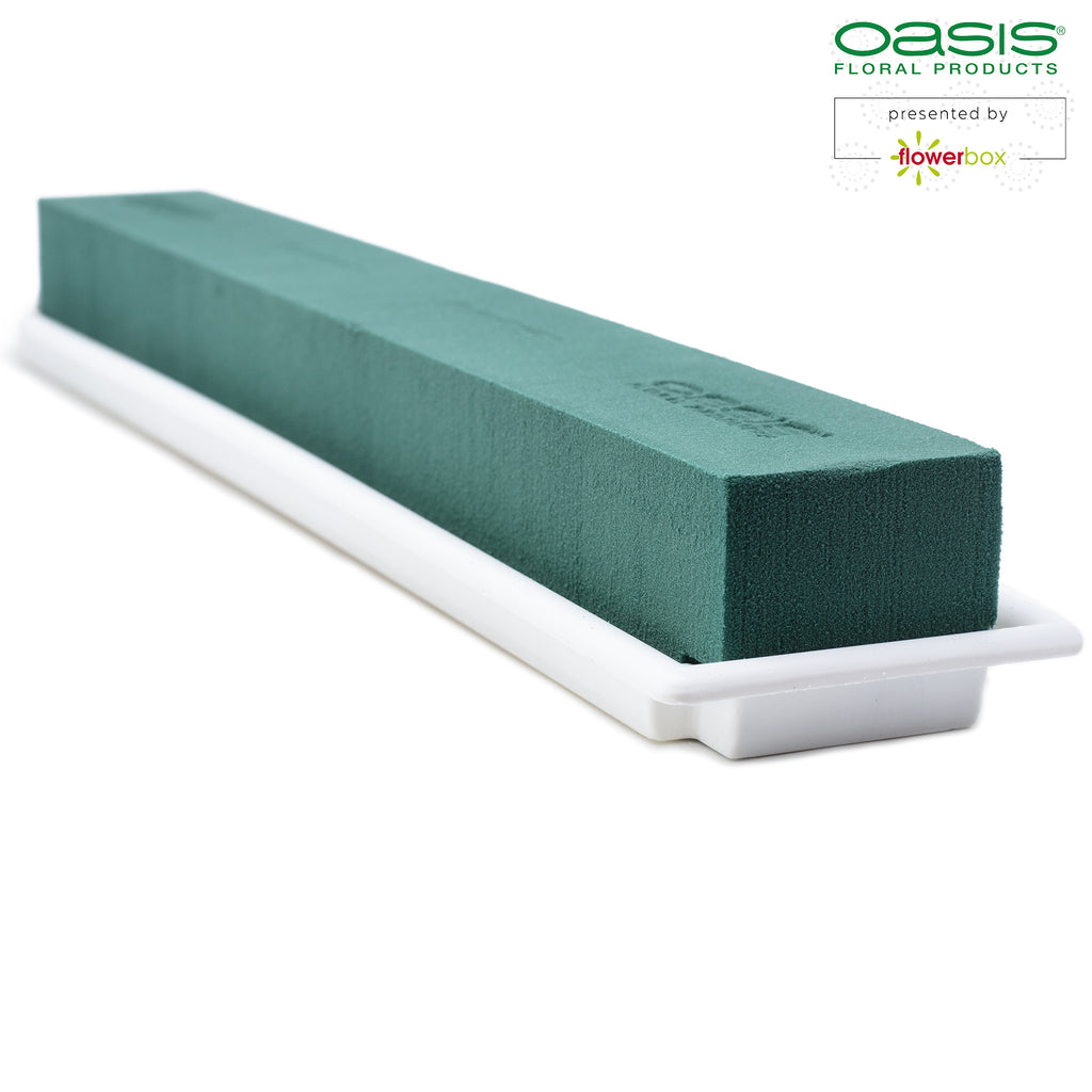 Décoration de table OASIS® Maxi - 48 x 9 x 5 cm - 4 pièces - blanc
