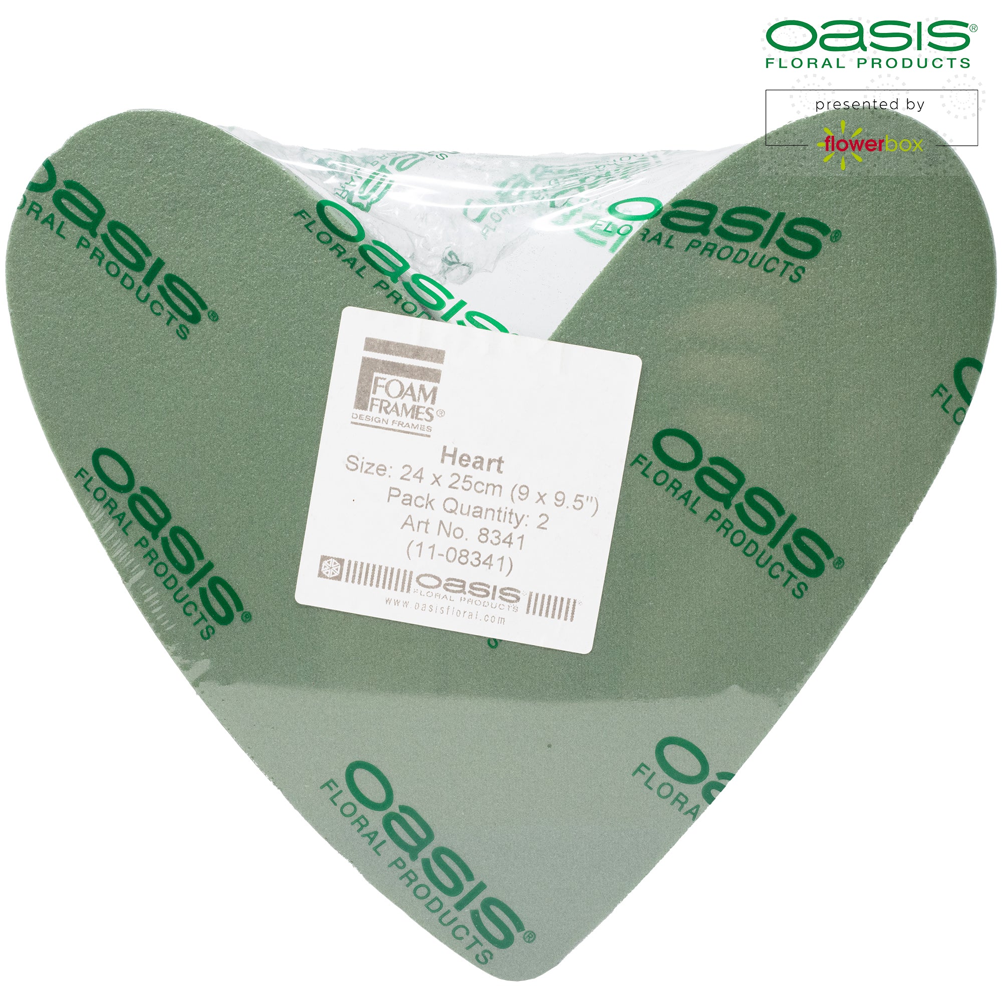 OASIS® FOAM FRAMES® Hearts - 24 x 25 x 6cm - 2 pcs.