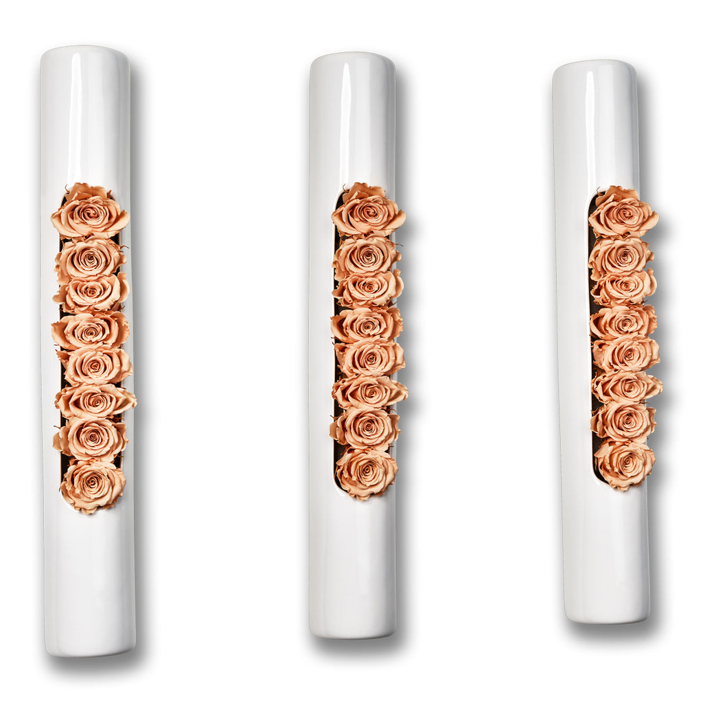 3er-Set Infinity-Bloom Tube - weiß/rosé - 40x6,5 cm