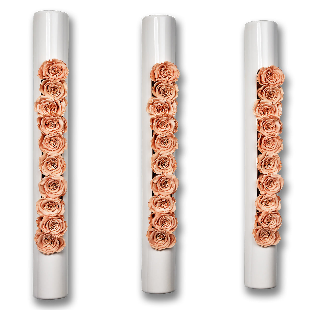 3er-Set Infinity-Bloom bigTube - weiß/rosé - 65x7,5 cm