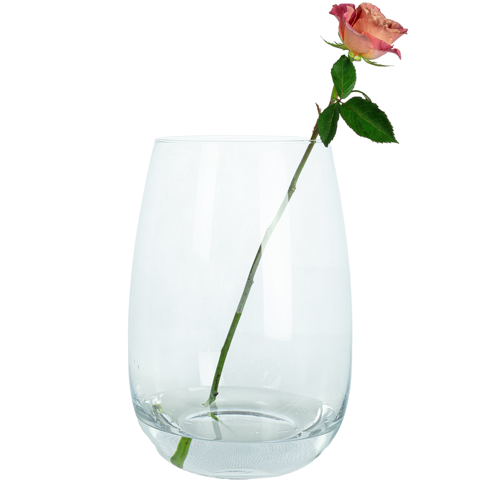 BELLY Glasvase groß - klar -  Höhe 40 cm - Durchmesser 27,5 cm