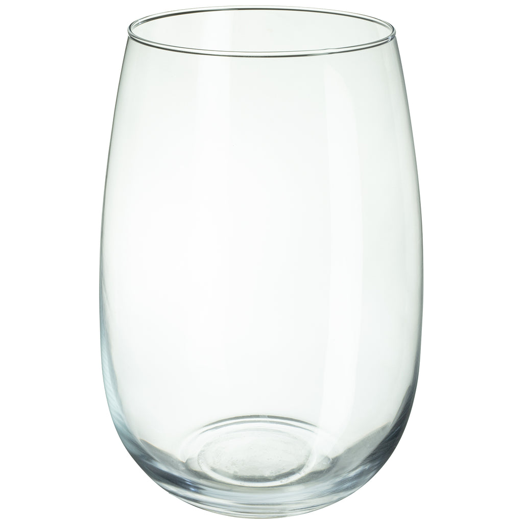 BELLY Glasvase groß - klar -  Höhe 40 cm - Durchmesser 27,5 cm