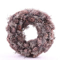 Couronne naturelle en mousse de sapin rouge/arbre - diamètre 35 cm - finition délavée