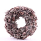 Couronne naturelle en mousse de sapin rouge/arbre - diamètre 35 cm - finition délavée