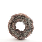 Natural wreath made of red fir/tree moss - diameter 35 cm - whitewashed