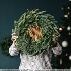 Adventskranz-DIY-Set - Inhalt: 1x Strohkranz 30 cm, 4x Kerzenhalter silber 8 cm, 1x Wickeldraht grün 100g