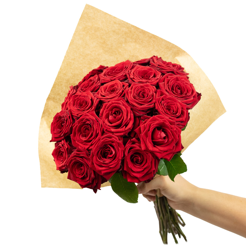 Blumenstrauß  'Red Passion'  - Stiellänge ca. 50 cm - Strauß frischer roter Rosen